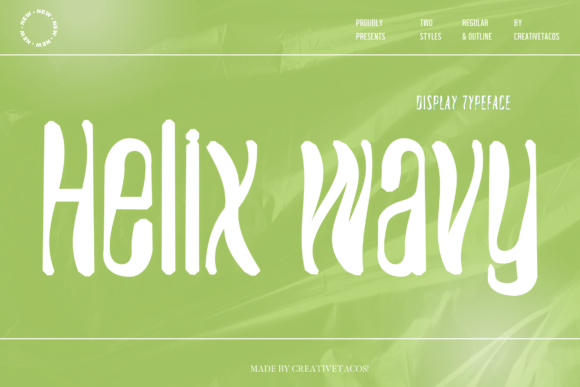Helix Wavy: A Display Font That Brings Handmade Projects to Life
