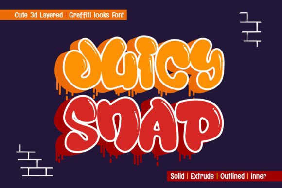 Juicy Snap Font: A Playful Display Typeface for Small Business Branding