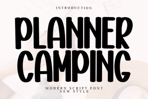 Planner Camping: A Handwritten Display Font for Bold Web Headlines