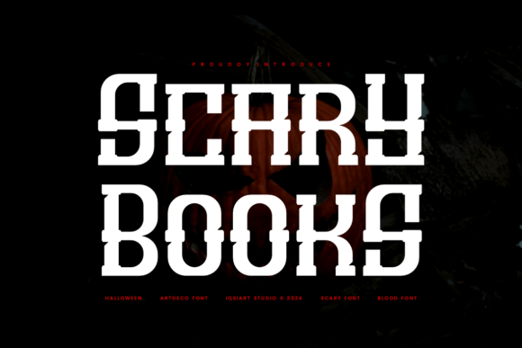 Scary Books Font: Vintage Horror Display Typeface for Crafters