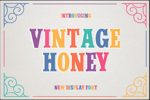 Vintage Honey Display Font for Editorial Design